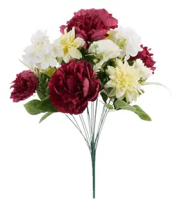 20" Peony/Dahlia/Hydrangea Bush x16 – Red/Yellow/White