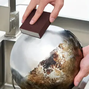 Diamond Sand Sponge Scrubber,Diamond Sand Magic Scrubber, ToolFor Scrubbing And Cleaning Pots AndPans, Removing Black Dirt And StainsFrom Stainless Steel Pots And Pans