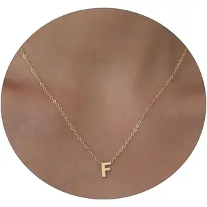 Initial Necklaces for Women, Dainty Letter Necklace Personalized Tiny Initial Pendant Necklace Monogram Cute Letter Name Choker Necklaces Christmas GiftValentine's Day gifts