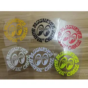 2PCS/SET  Japanese Trendy Moon Eyes Car Sticker for Electric Scooter, Motorcycle, Highlight Street Personality Style, Inject Japanese Trend DNA into Your Vehicle, Trendy Decoration Maximizes Eye-Catching Vibe