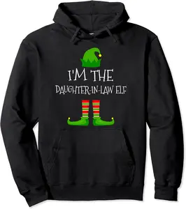 I'm The DAUGHTER-IN-LAW Elf Family Matching Christmas Pullover Hoodie - Jadayoung Shop 85B09JB89ZNJ