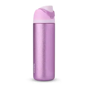 Owala Thermal Mug FreeSip Double-Drink Sports Water Bottle, Large Capacity, Straw Included, Stainless Steel, Starry Purple, 32oz outdoorfun
