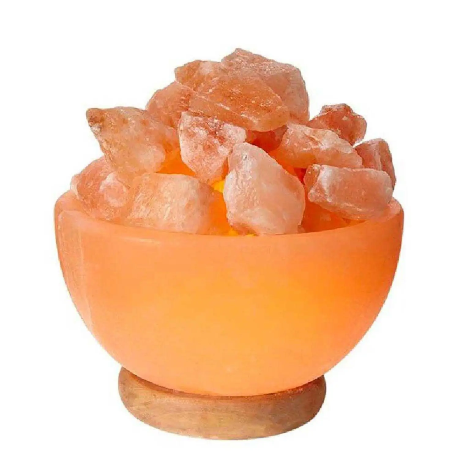 Himalayan Glow Salt Bowl lamp with Salt Chunks Himalayan Glow Salt Bowl lamp with Salt Chunks