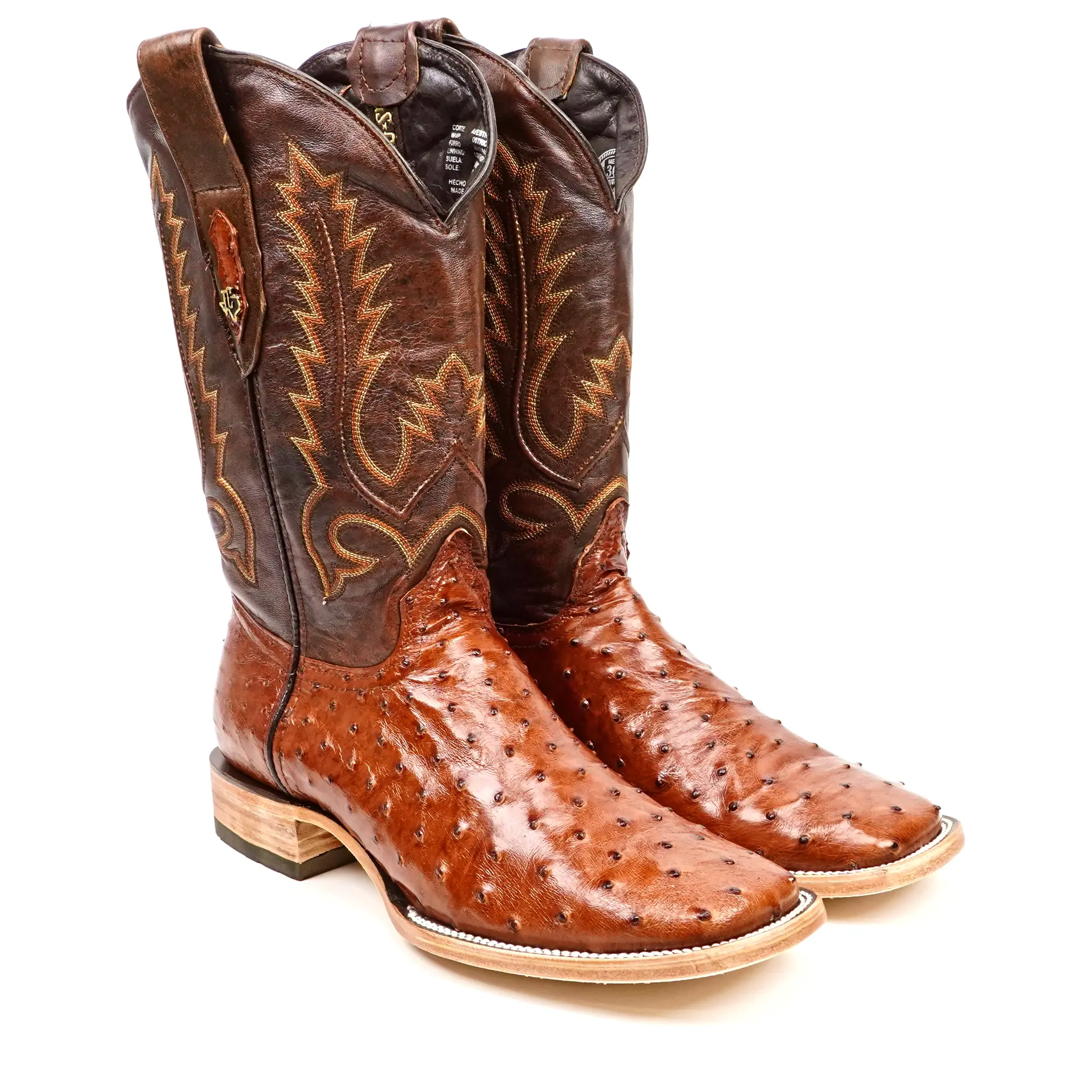 Austin Cowboy Boots - Brandy - Square Toe