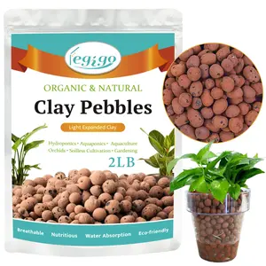 Legigo 4 LB Organic Leca Clay Pebbles for Plants, 4mm-16mm 100% Natural Leca Balls for Indoor Plants, Hydroton Clay Pebbles for Plants Hydroponic Aquaponics Growing Orchid Drainage Terrarium