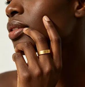 Gold-plated fashion closed ring