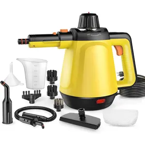 1200W Handheld Steam Cleaner for ,   Multi-Surface Steam Cleaner with Accessories, Pressurized Steamer for Deep Cleaning Tile, Grout, Shower, Bathroom,Kitchen, (Yellow)