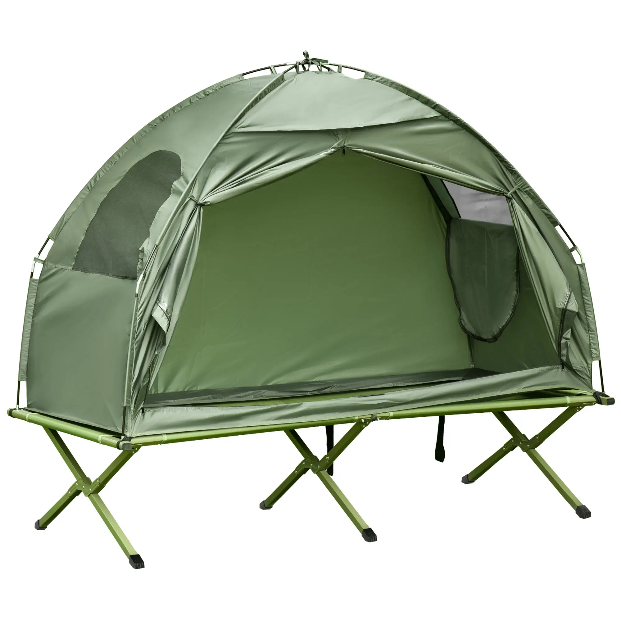 Single-Person Camping Tent Cot - Elevated Off-Ground, Foldable, Easy Setup Sleeping Cot with Carry Bag for Hiking, Elevated Cot