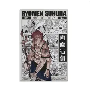 Japanese Popular Anime Jujutsu Kaisen Poster Black and White Prints Canvas Painting Wall Art Picture Home Room Modern Decoration