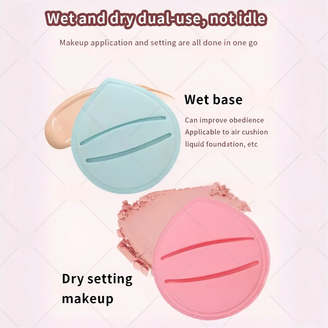 Macaron Makeup Sponge Set, Ultra Soft Thick Foundation Applicator, Suitable for Liquid Foundation, Bb Cream, Loose Powder, Wet & Dry Use