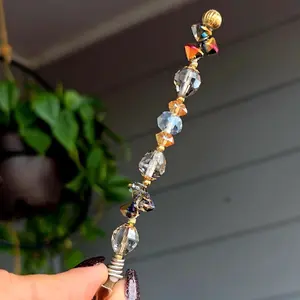 Celeste - Crystal & Gold Beaded | Multi-Use Clip | Jewelry Helper | Credit Card Holder