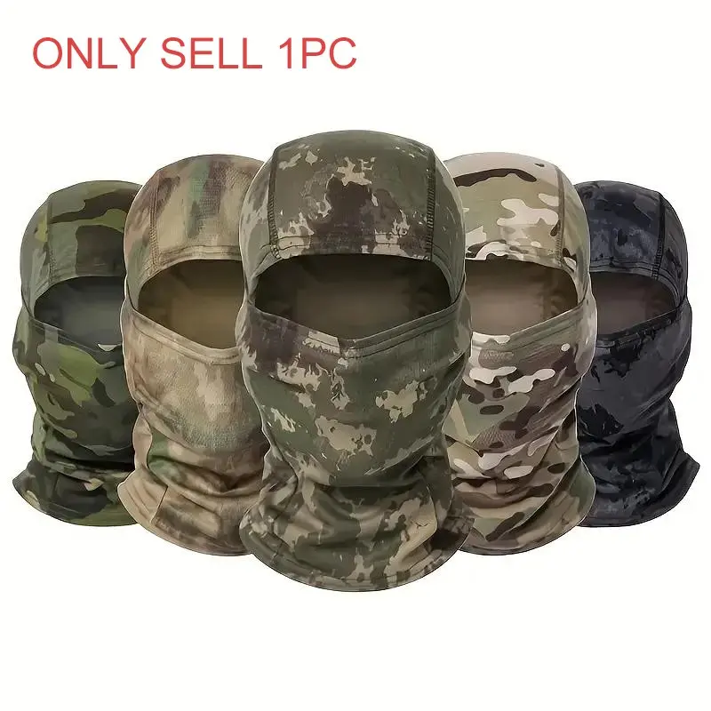 Tactical Balaclava Face Mask - Outdoor Sports & Cycling Gear with Dust Protection & UV Defense, Camouflage Summer Wear for All Seasons, Outdoor Dustproof Mask, Athletic Face Masks, Cycling Face Cover