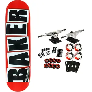Baker Skateboard Complete Brand Logo Red/Black 8.75" x 32.625"