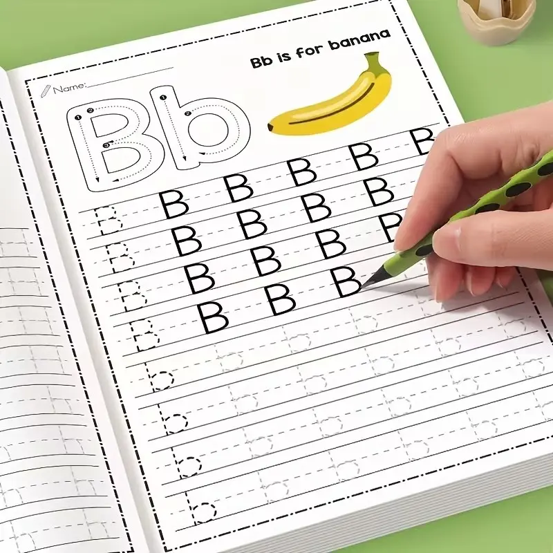 Alphabet Practice Book A-Z, Cute Cat Pattern Writing Workbook, Tracing Preschool Books, Preschool Learning Materials, Early Learning Skills, Fun Illustrations, Birthday & Christmas Gift