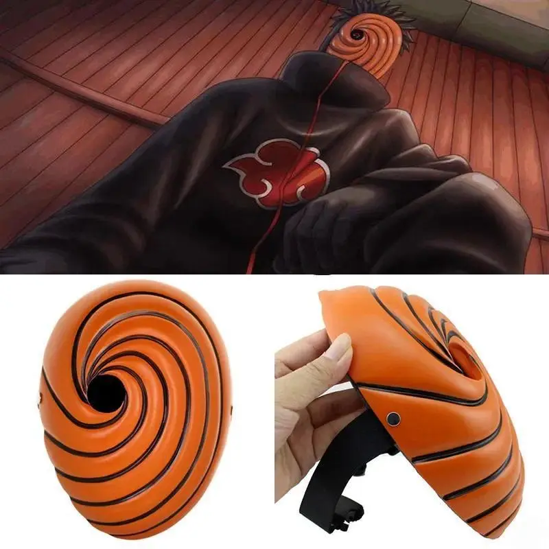 Japan Anime Cartoons Unisex Tobi Obito Akatsuki Ninja Madara Masquerade Cosplay Full Face Resin Party Mask  mask