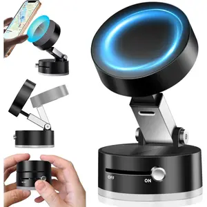 Vacuum Magnetic Phone Stand. Foldable AndRetractable, Strongmagnet, Portable, Multi-Scene Useeasy To Use, Zero Bubbles Adjustable