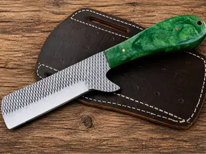 Handmade Forged Fixed Blade Knife | File Steel Blade | Genuine Leather Sheath | Outdoor Camping Utility Knife