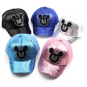 Disney Mickey Sequin Baseball Cap - Vibrant Mickey Color, Comfortable Fabric, Sparkling Design, Perfect for Casual Outings