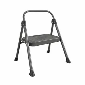 1-Step All-Steel Step Stool: Black, Adult Folding Step Stool, Single Step, 225-Pound Weight Capacity, No Assembly Required