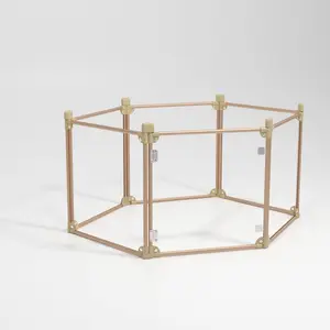 2025 New Pet Acrylic Transparent Fence Guardrail for Small and Medium-Sized Dogs, Stainless Steel Door, Durable Design, Easy Monitoring fable  pets dog playpen