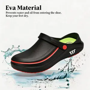 Non-Slip Chef & Nursing Shoes - Waterproof Work Clogs with Adjustable Heel Strap - Comfortable Kitchen & Hospital Shoes for Men & Women,summervibes