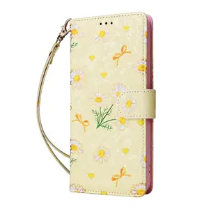 Flower & Butterfly Pattern Flip Wallet Phone Case with Card Slot, PU Leather Phone Case with Stand, Phone Accessories for iPhone 11 12 13 14 15 16 Plus Pro Max, Cover