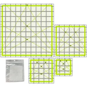 Quilting Rulers,Quilting Templates Square Ruler (3.5", 5", 6.5", 10.5")