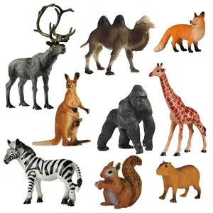 9 Realistic Wildlife Exploration Set, Animal Cognitive Development Toy, Parent- Child Interaction Birthday Gift, Decorative Figurines, Figures Combo