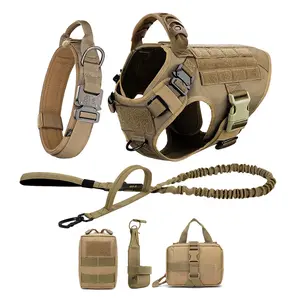 Heavy Duty Dog Harness & Leash Set | No-Pull Training Vest for German Shepherds, Malinois & Large Breeds | Durable & Comfortable Walking Gear