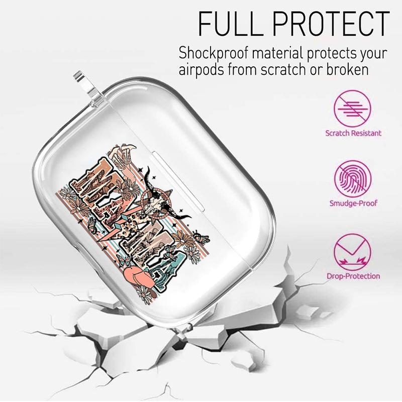 Western MAMA Pattern TPU Soft Protective Case for Apple AirPods 4/3/2/1/Pro/Pro2 Transparent Earphone Cover with Keychain Attachment Western MAMA Pattern TPU Soft Protective Case for Apple AirPods 4/3/2/1/Pro/Pro2 Transparent Earphone Cover with Keychain Attachment