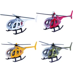 Alloy Mini Helicopters Model Toy - Police, Fire, Engineering Work, Military Helicopter - Diecast Helicopters with Spinning Propellers, Birthday Party Favors for Kids
