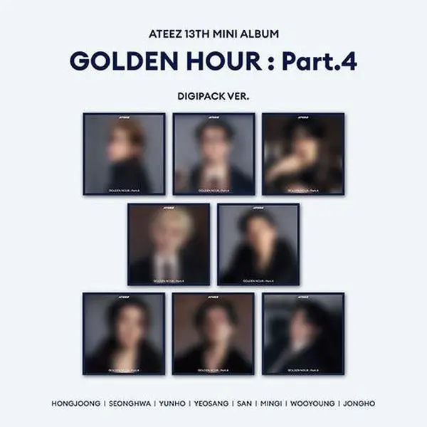 ATEEZ – GOLDEN HOUR : Part.4 (Digipack Ver.) | Official K-Pop CD Album | Member Cover (8 Versions) or 8-CD Set | 28p Booklet + Photocard + Folded Poster | “Adrenaline” Title Track | ATINY Collectible