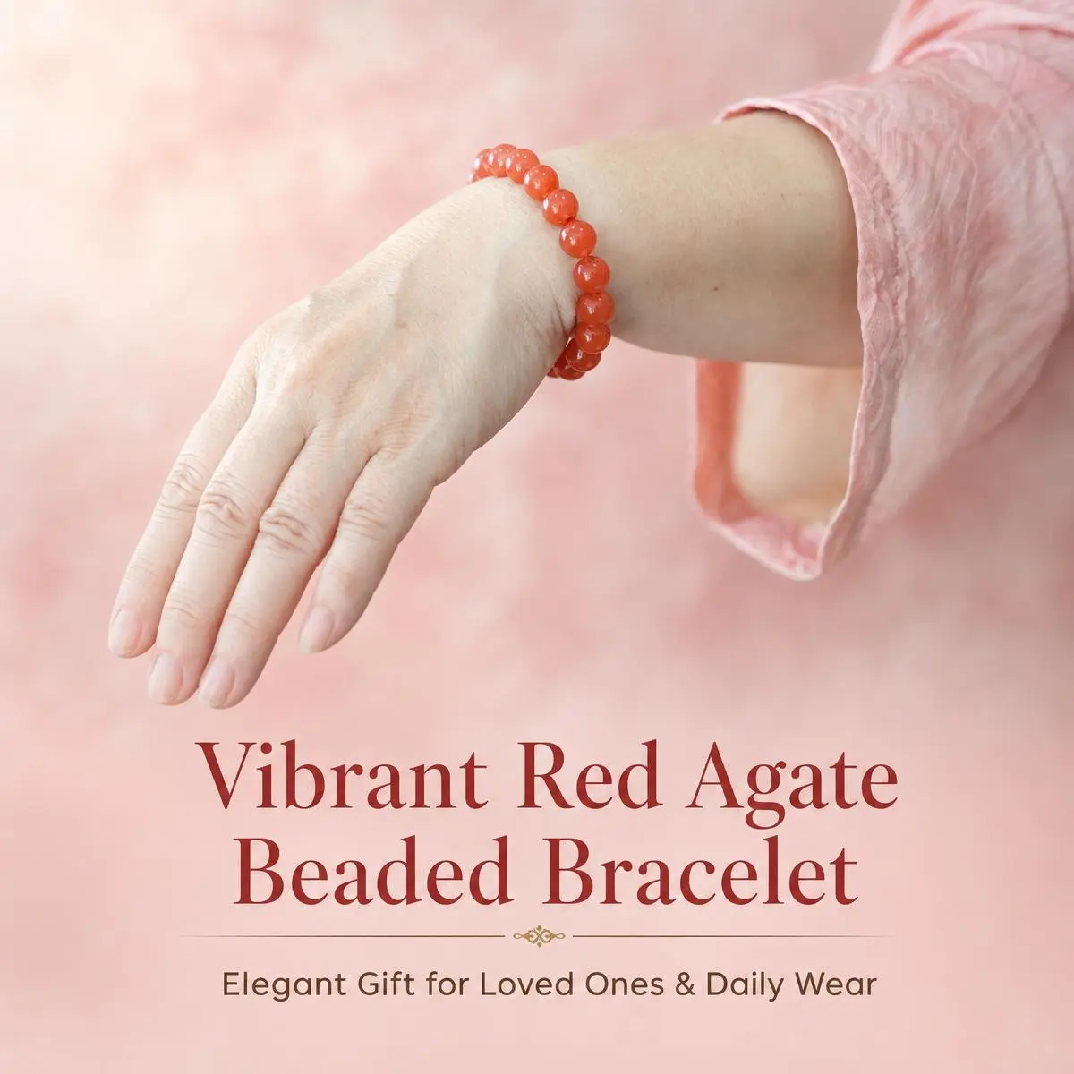 Flame Vitality Alignment Bracelet - Red Carnelian Style Energy Beads - Life Force & Root Chakra Grounding Shield for Burnout Relief & Daily Drive travelessentials