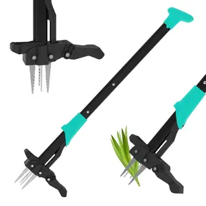 Weed Puller Tool, Stand Up Weed Puller Heavy Duty, Weeding Tool with 40" Ergonomic Long Handle and 4 Manganese Steel Claws, Easy Eject Mechanism, Weeding Without Bending, Pulling, or Kneeling