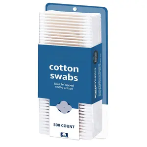 Double-Tipped Cotton Swabs 500 Count, Soft Cotton Swabs for Personal Hygiene, Baby Care, Makeup Touch-Ups, Ear Cleaning, Beauty Care, Travel, Home and Daily Grooming Use