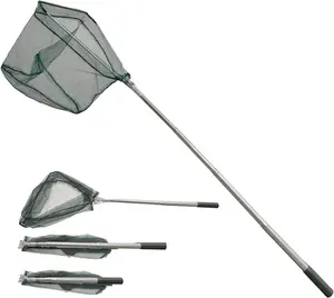 Fishing Landing Net with Stainless Steel Telescoping Pole 74.8" Long Handle, Rubber Coated Nylon Mesh for Steelhead Salmon Kayak Catfish Bass Trout Shrimp Crab, Easy Catch & Release
