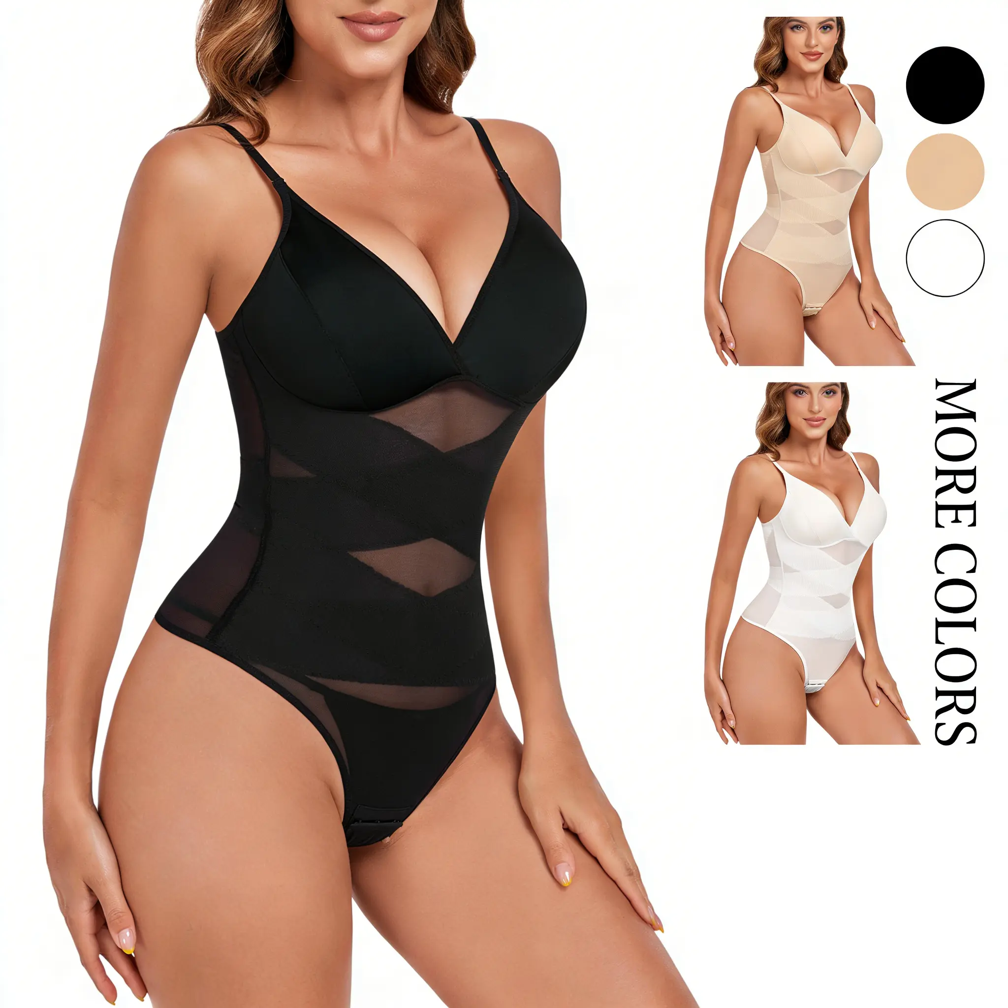 HEEKPEK Women's Shapewear Bodysuit - High-Waisted Compression Faja with Tummy Control, Women's Clothes Waist Shaping Underwear