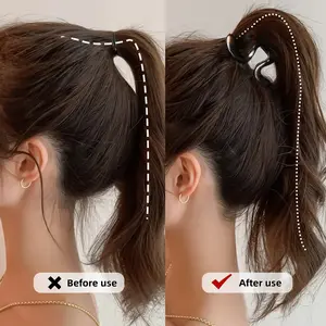 2pcs Random Color Irregular Geometric High Ponytail Clips, Elegant Design, Easy Support for 3D Hairstyles, Versatile Daily Hair Accessories
