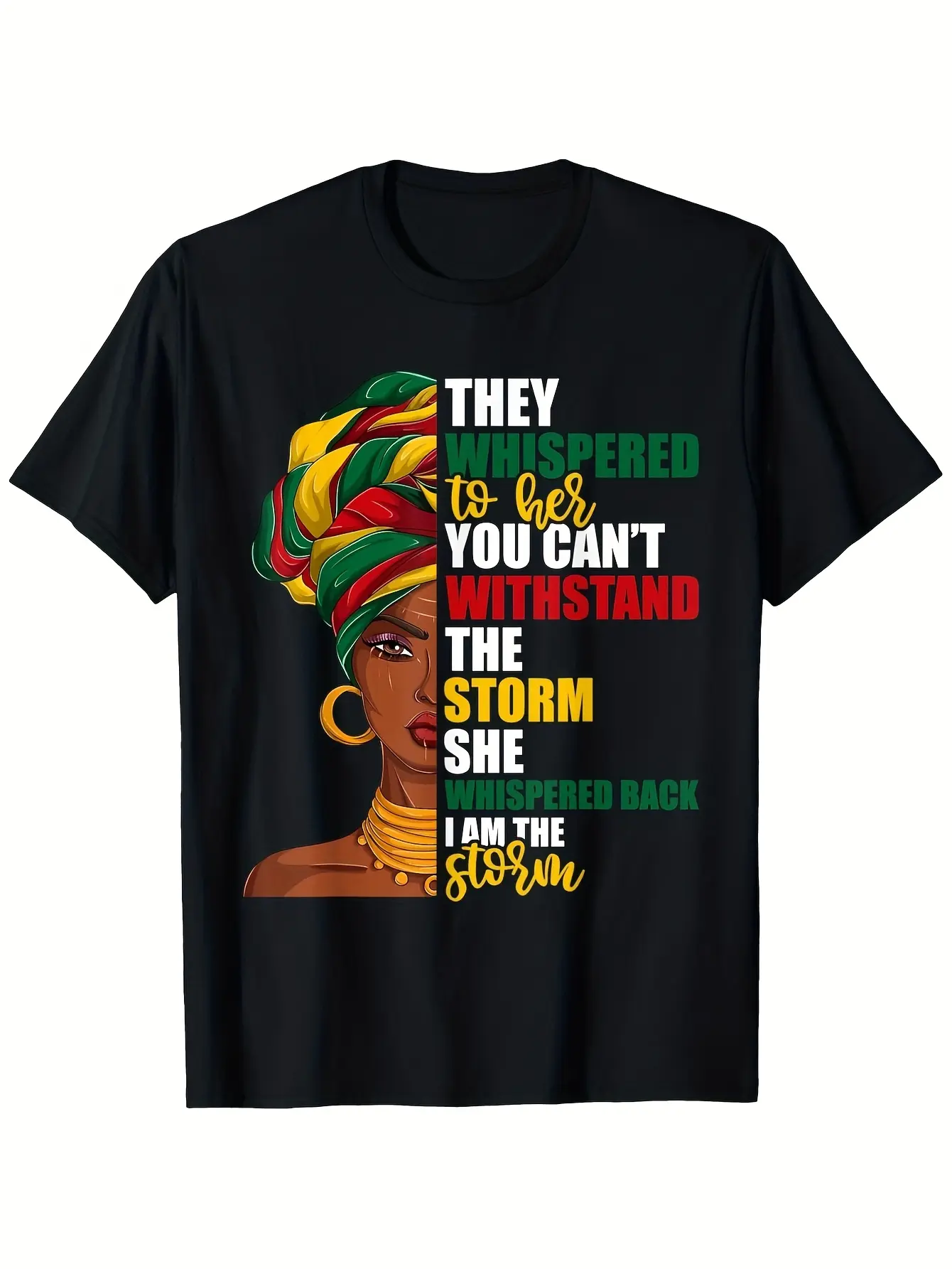 Juneteenth African Pride I Am the Storm T-shirt - unisex soft cotton short sleeve t shirt, vintage graphic casual tee for men women teens, perfect birthday holiday gift for camping travel gym daily street casual wear