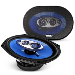 Car Speakers 500W 4-Way Butyl Rubber Surround Blue Pair