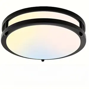 13 Inch 36W Dual Ring LED Ceiling Light Fixture – Minimalist Design, Adjustable Color Temperature, Bright Flush Mount Lamp for Bedroom, Kitchen & Home Lighting