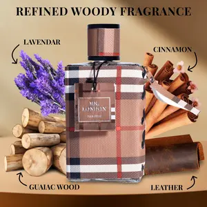 Urban Collection Mr London Eau De Parfum for Men 100ml Refined Woody Spicy Fragrance with Bergamot Leather Oakmoss Long Lasting Cologne in Elegant Paper Box