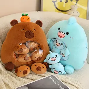 High Quality Giant Capybara Snack Bag Plush Pillow, Shark Snack Bag Pillow, Kawaii Capybara Animal Plush Toy, Soft Capybara Hug Cushion, Perfect Gift for Halloween, Christmas and Thanksgiving