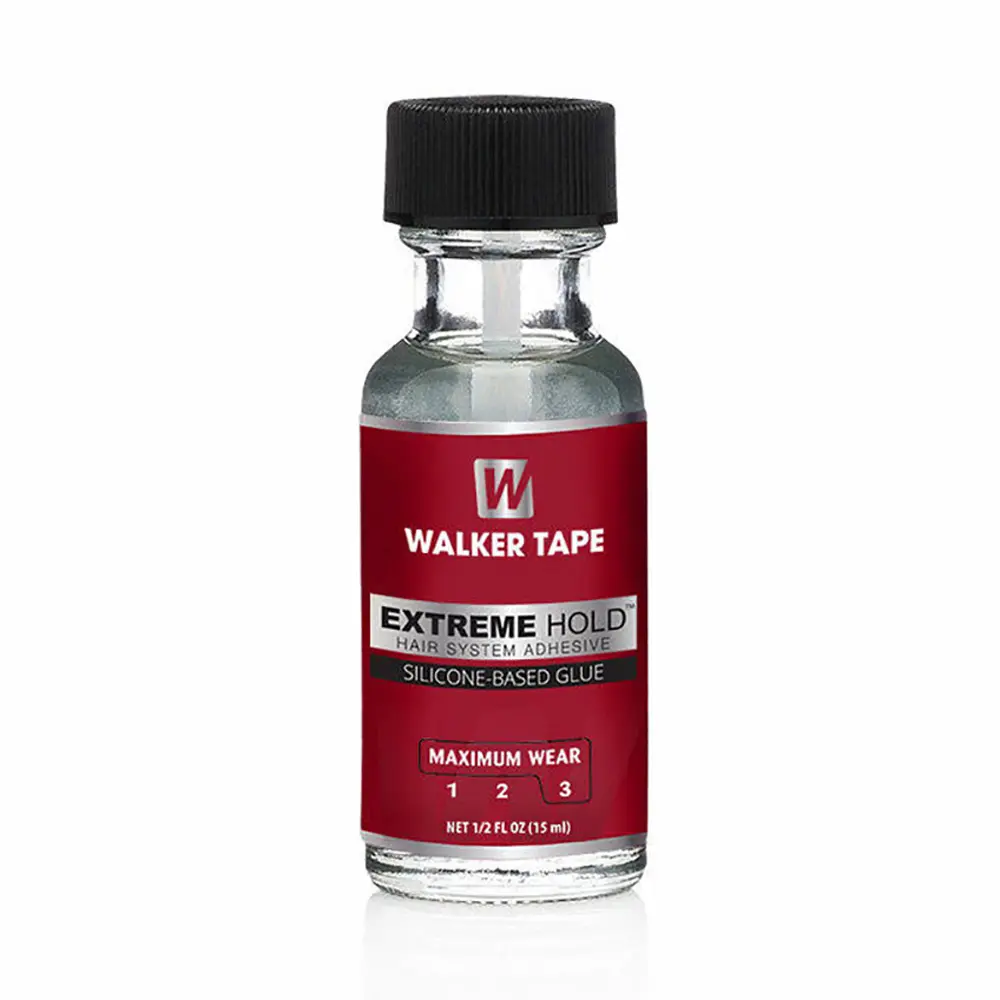 Extreme Hold Adhesive Wig Glue Brush Bundle Toupees Wigs Extensions Active Lace Glue Super Bold Hold Lace Adhesive 0.15oz