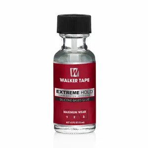 Extreme Hold Adhesive Wig Glue Brush Bundle Toupees Wigs Extensions Active Lace Glue Super Bold Hold Lace Adhesive 0.15oz