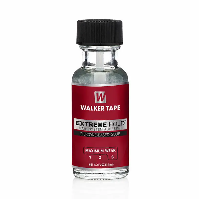 Extreme Hold Adhesive Wig Glue Brush Bundle Toupees Wigs Extensions Active Lace Glue Super Bold Hold Lace Adhesive 0.15oz