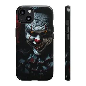 Pennywise iPhone case, Suitable for iPhone 17/16/15/14/13/12/11 Pro Max/Plusand Samsung Galaxy S23-25, shock-absorbing,, Scary Horror Halloween iPhone Cover, Durable Phone Case, Tough Cases, Halloween case