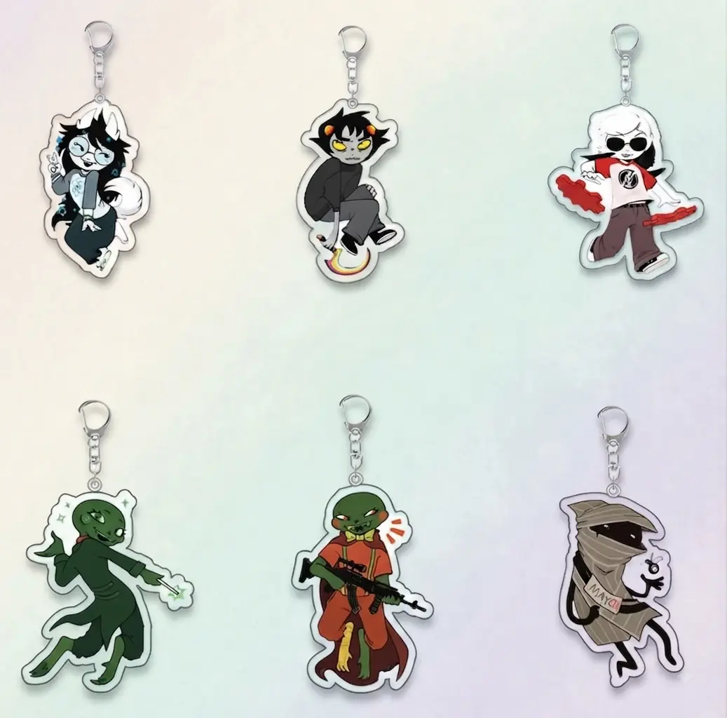 Homestuck Acrylic Keychains, Gamzee, Karkat, Feferi & more — cute keychain