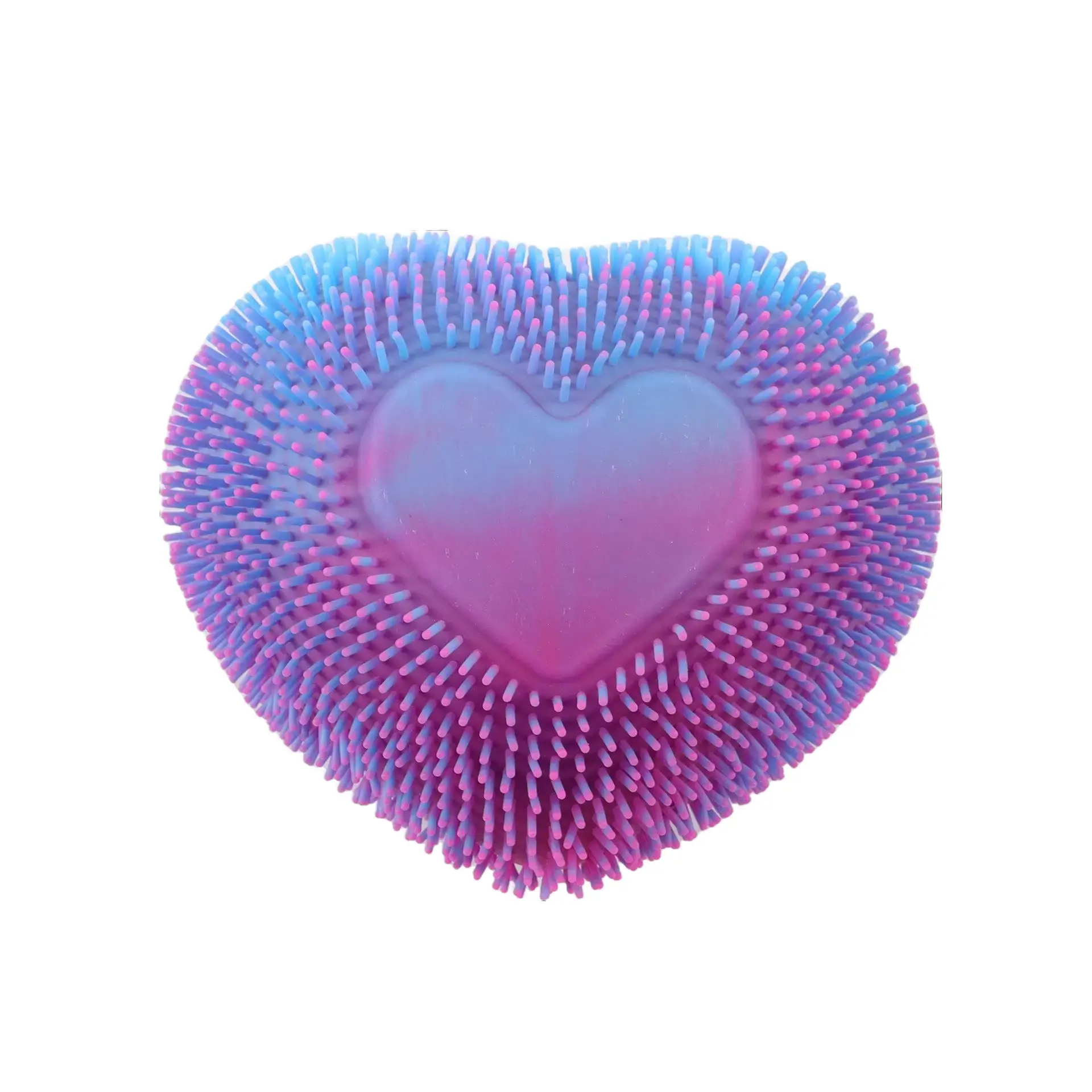 Cute Heart-Shaped Fuzz Ball Squishy – Soft Stress Relief Toy for All Ages