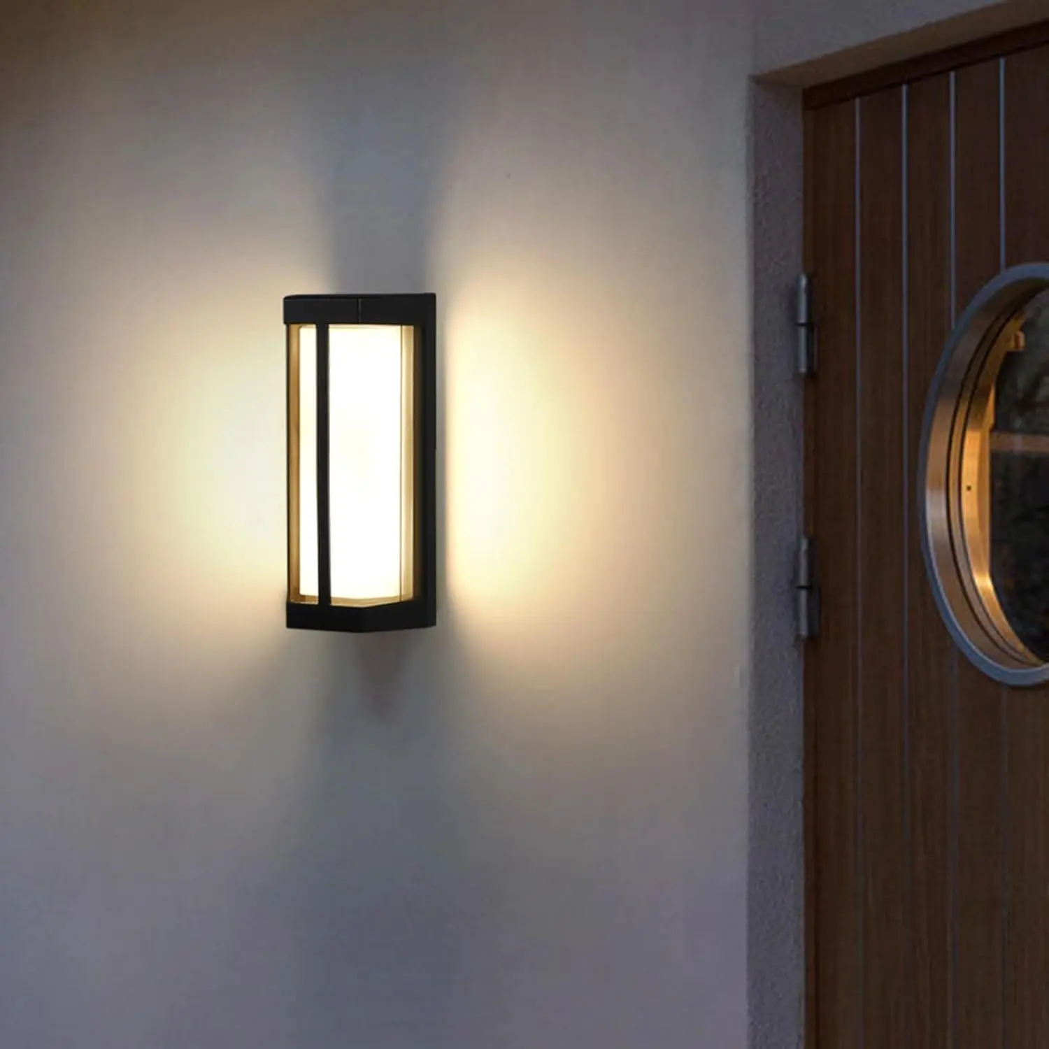 Modern LED Outdoor Wall Sconce, Waterproof Exterior Wall Light Fixture for Patio, Porch, Garage & Entryway